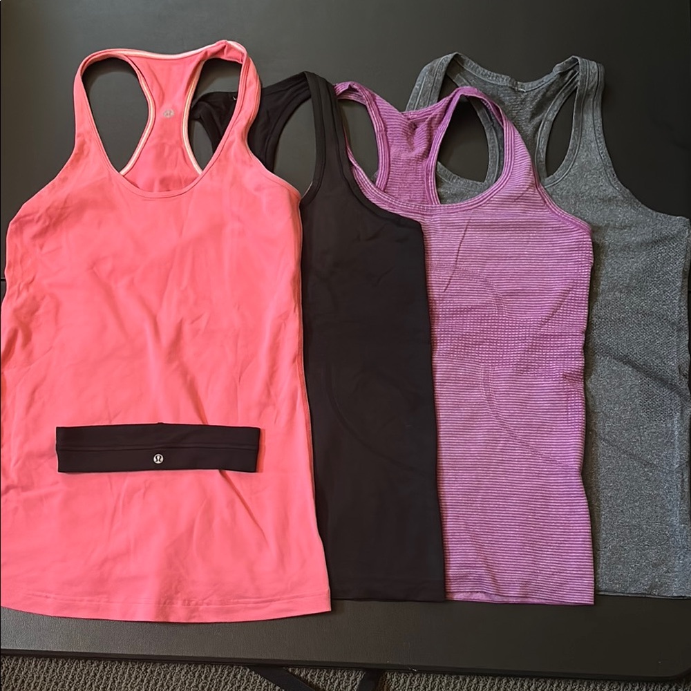 lululemon athletica Women's Tank Tops - Coral, Black, Lavender, Charcoal